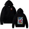 2025 Disney Donald Duck Printed Hoodie New Fashion Men's Women's Black Pullover Sportswear Casual Loose Hooded Pocket