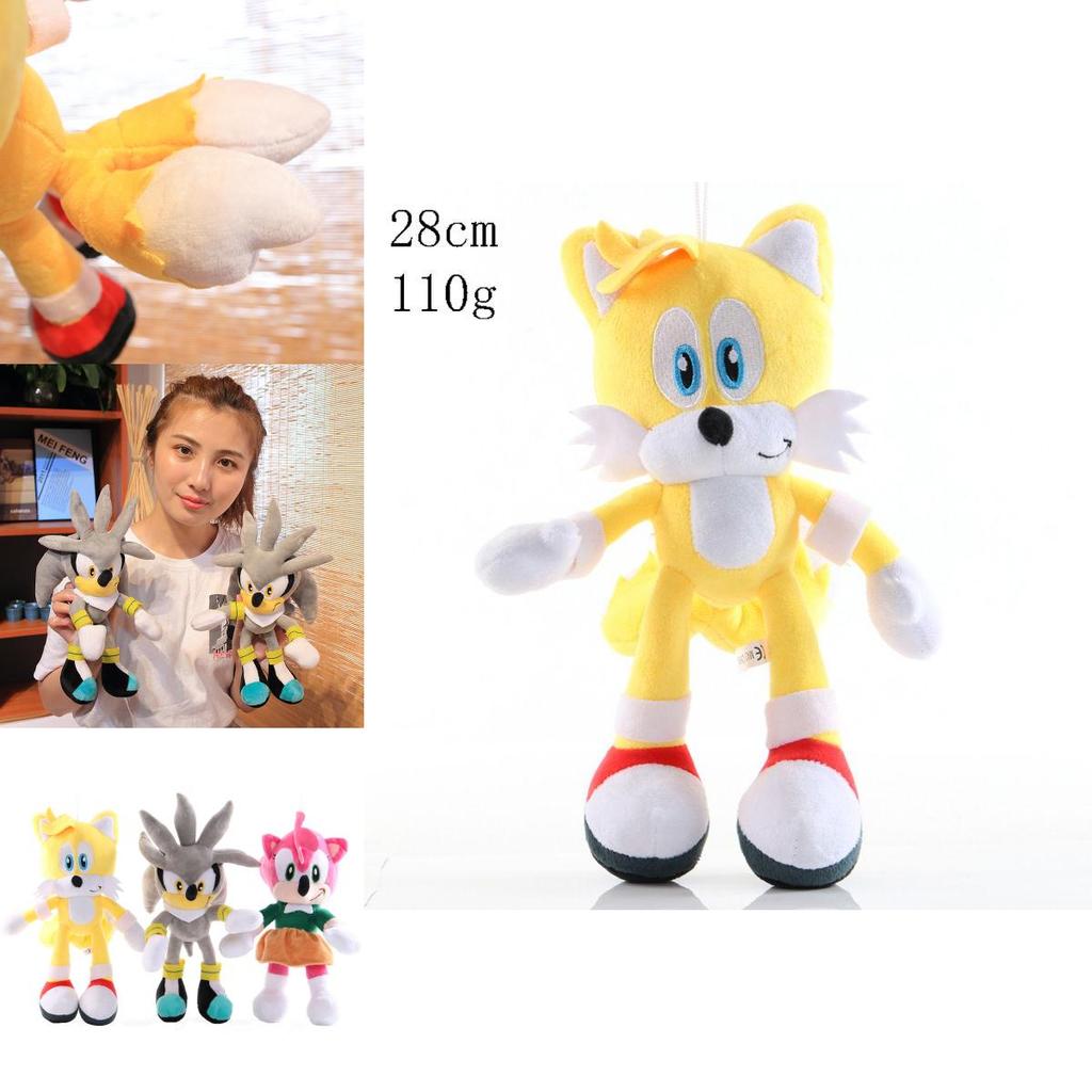 Soft And Huggable 28cm Sonic The Hedgehog Shadow Amy Rose Knuckle Tail Plush Doll