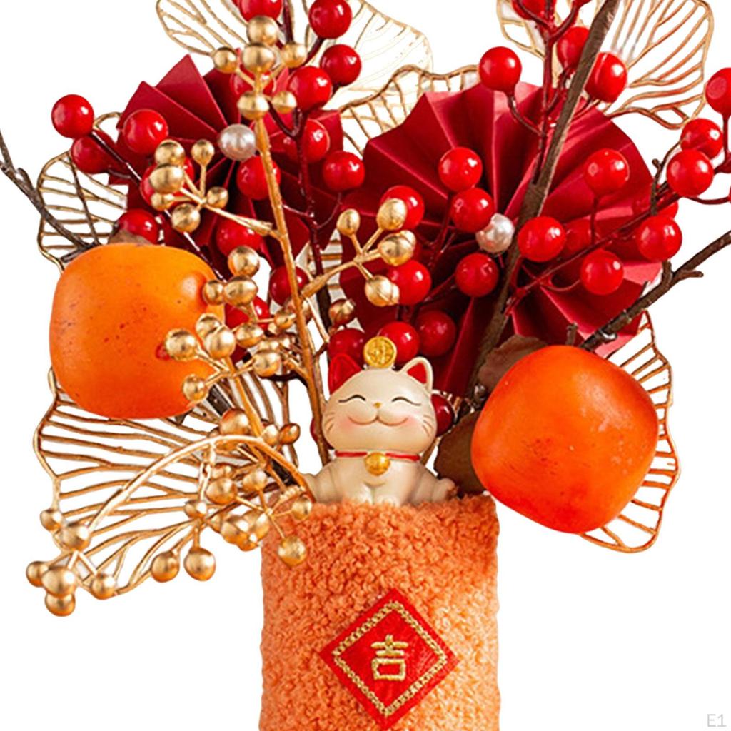Artificial Bonsai Character Decorative Decoration Bouquet Chinese Year Ornaments Potted Flowers