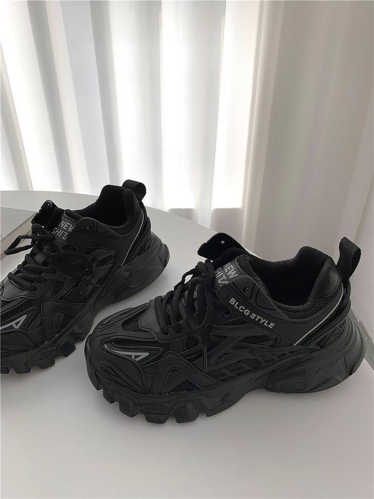 Hong Kong Style Dad Shoes Women 2025 Autumn New Women's Shoes Internet Celebrity Trend Versatile Korean Version Breathable Casual Sports Shoes