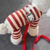 Gestreifte Vierbeiner-Hundebekleidung für Frühling & Herbst für kleine Rassen: Leinenkompatibel für Teddy, Bichon, Yorkshire.