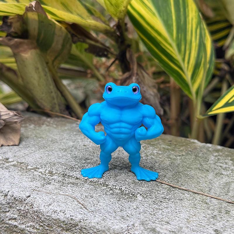 3D Muscle Duck Statue Desktop Decor,Cute Bookshelf Whimsical Figurine,Multifunctional Indoor/Outdoor Decoration, Home Accessory