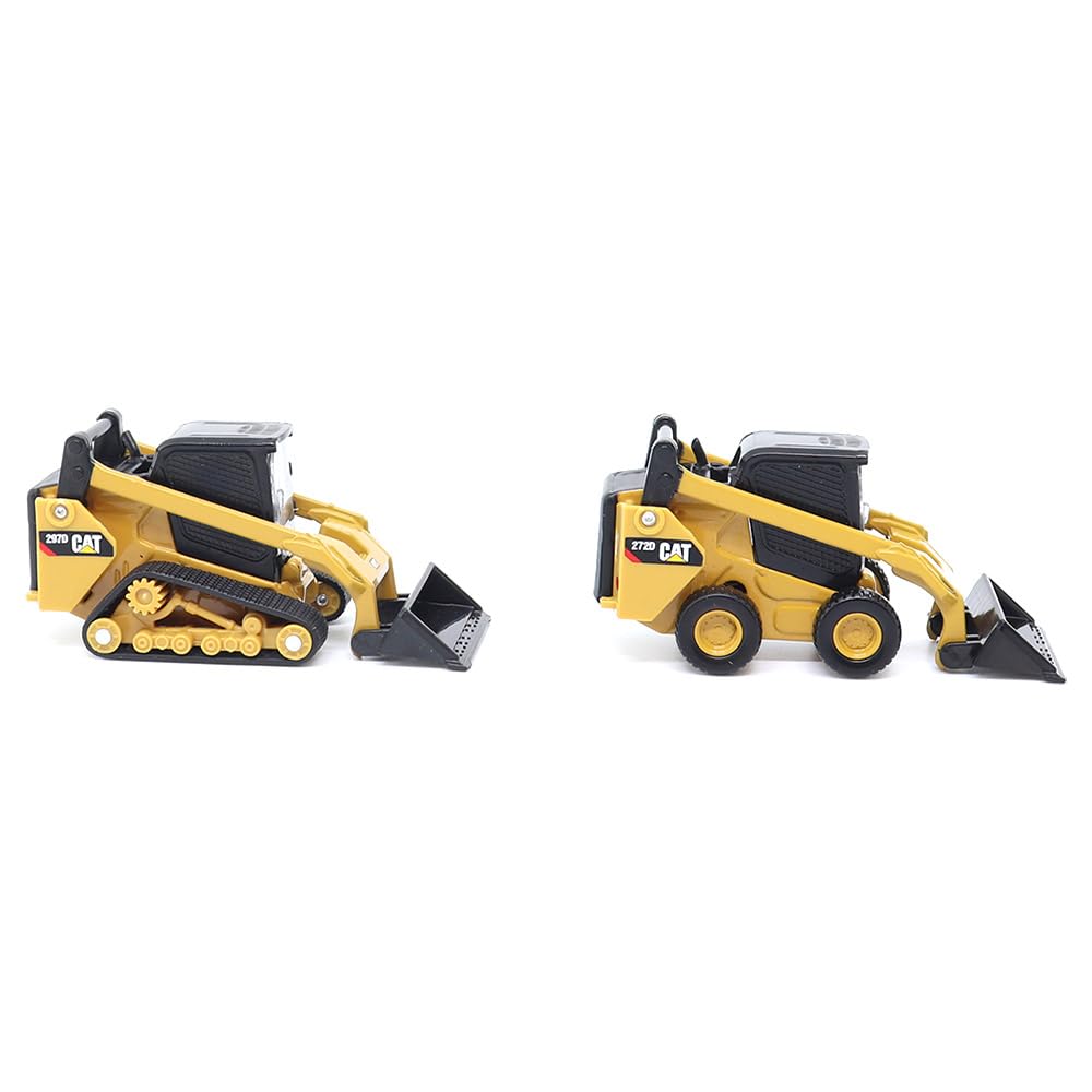 DIECAST MASTERS Smykem řízený nakladač Caterpillar CAT 272D2 Kompaktní pásový nakladač CAT 297D2, sada 2 kusů Dokončený produkt DM84647CS 1/64 &