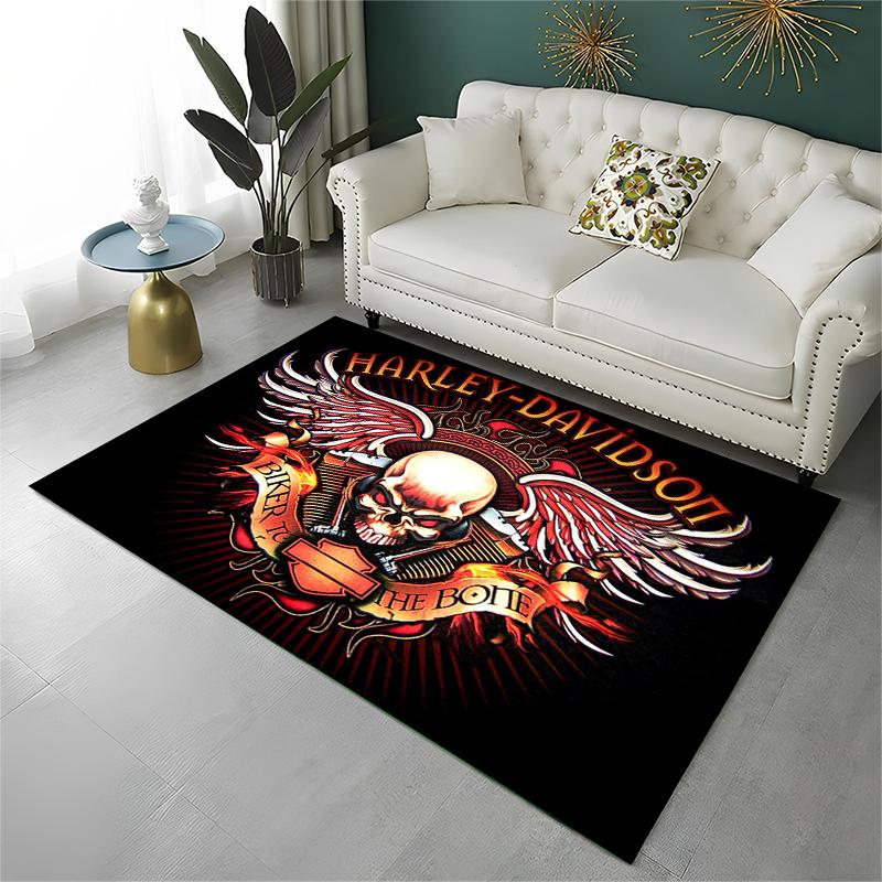 

Classic H-Harley Racing Moto Carpet Rug for Playroom Bedroom Living Room Sofa Home Decor,kid Game Area Rug Non-slip Floor Mat 40x60cm