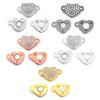 5 pièces Fermoirs Magnétiques en Alliage Strass Cœur Fermoirs Finaux Magnétiques en Métal Connecteur Pour Fabrication de Bijoux DIY Bracelets Collier Fournitures