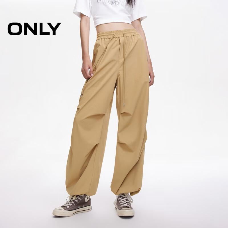 ONLY Women's High-Waist Pleated Cargo Pants