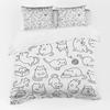 Cartoon Cat Duvet Cover Set Pet Cat Comforter Cover Cute Kitten Neon Light Bedding Set 3D Cat Lover's Bedspread Cover