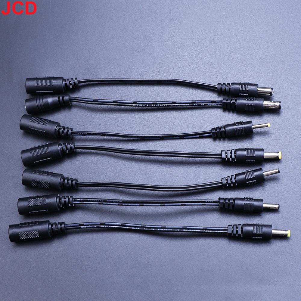 JCD 1pcs DC5.5x2.1 Female Plug To DC Male Plug Cable Converter 5.5*2.5/3.5x1.35/4.0*1.7/2.5*0.7Extension Connector Power Cord