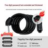 Mountain Bike Anti-theft Combination Lock - Portable Steel Chain Cable Bicycle Lock