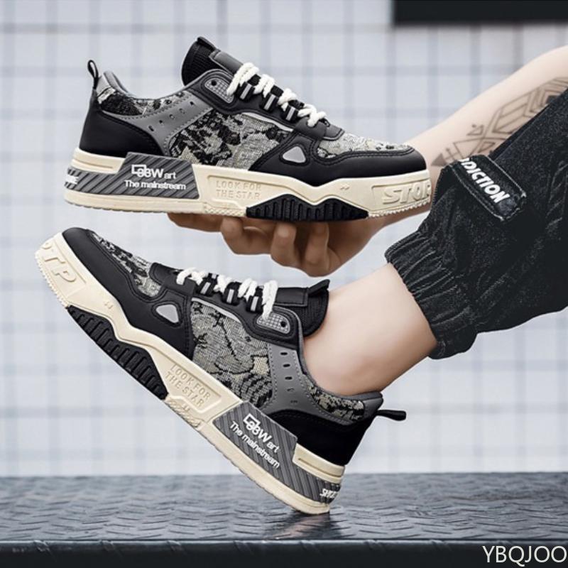 Fashion Men's Shoes Summer Breathable Versatile Casual Design Sense Niche Board Shoes Youth Sports Thick Sole Raised Canvas Trendy Shoes