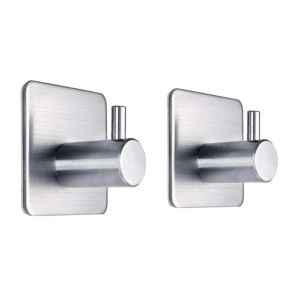 

Self adhesive hook heavy-duty towel rack, wall self-adhesive 304 stainless steel, no need for drilling, waterproof