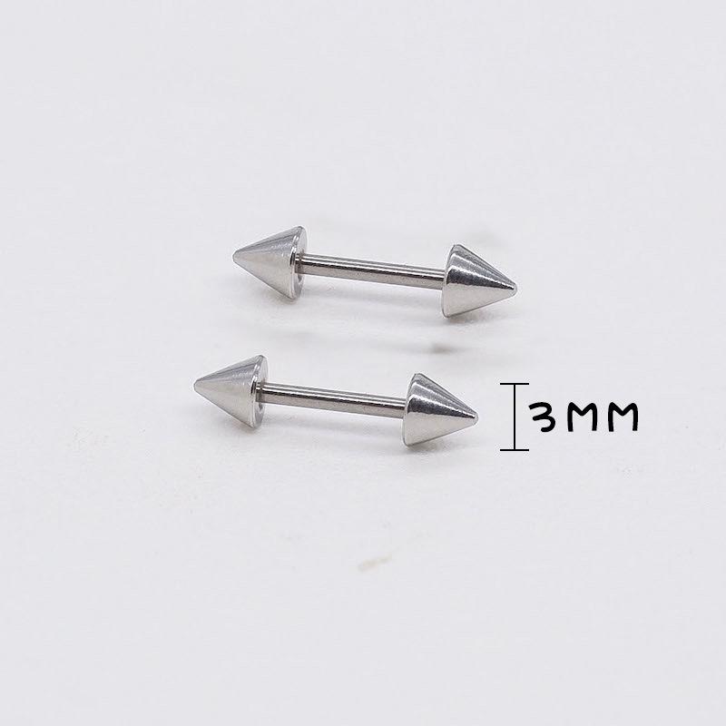 Unisex Stainless Steel Black Skull Earrings - Non-Fading Titanium Accessory