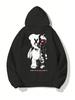 Cartoon Machine Bear Print Pullovers Men Cartoons Creative Hoodie Oversize Fashion Clothing All-Match Autumn Winter Male Hoody