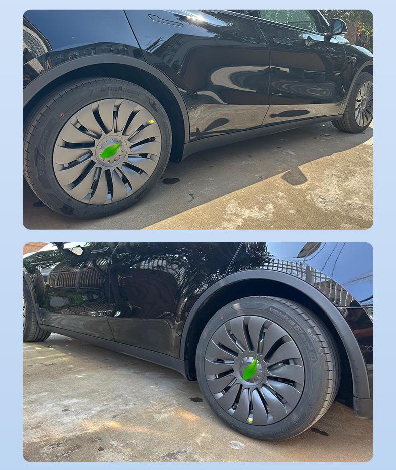 Tesla 19-Inch Model Y Full Wrap-Around Symmetrical Wheel Hubcap Cover