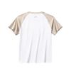 Anta Sports Lifestyle Series Color Block Letter Round Neck Breathable Versatile Short Sleeve T-Shirt Women T-Shirt Light-Khaki 162528102-1