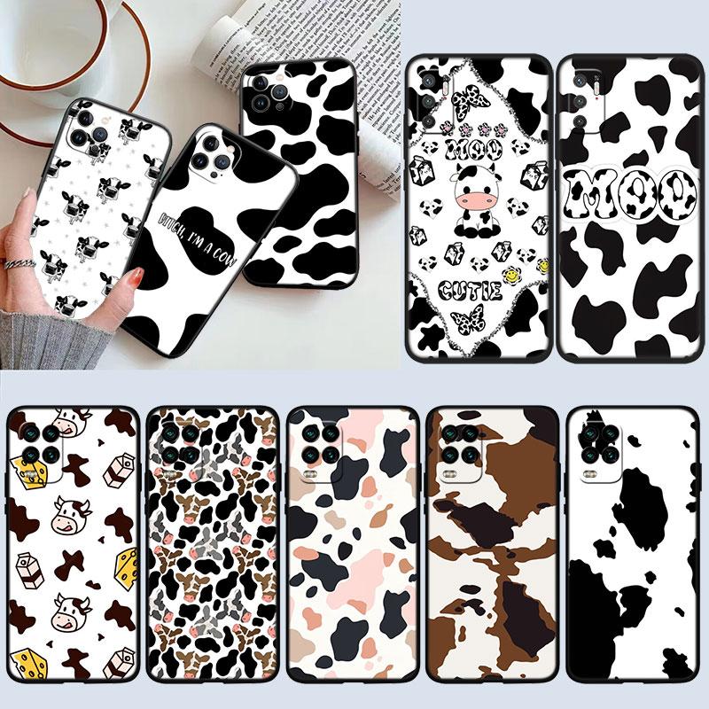 IK20 Cartoon Art Cow Shell Phone Case for Samsung Galaxy Note 10 20 S23 S24 S25 Ultra FE Plus Edge Lite A02S A35 A07 A17