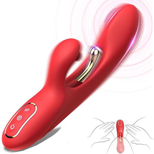 Rabbit-Vibrator, 3-in-1, Flattervibratoren, Stimulation der Klitoris und der Brustwarze, Sexspielzeug für Erwachsene, Dildo-Vibrator, Sexspielzeug für Frauen