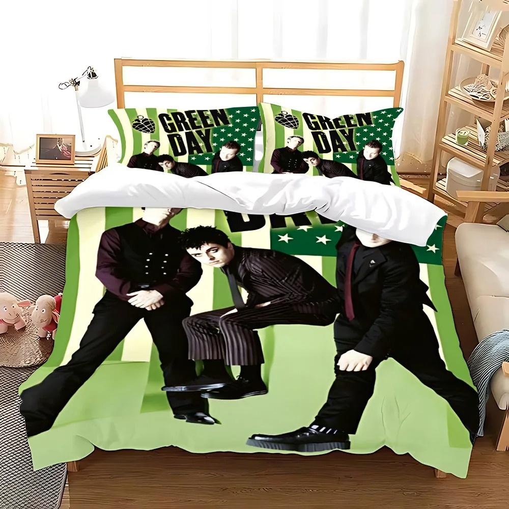 Green Day American Idiot Bedding Collection Single Twin Full Queen King Size Bed Collection Aldult Kid Bedroom Duvetcover Collections With Bed Lin