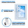 White PVC Window 60x80 Right New 600x800 Mm Tilt-and-Turn Double-Glazed