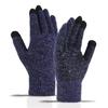 Touch screen knitted thermal gloves, enlarged velvet, non-slip and cold-proof