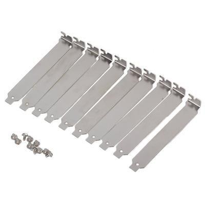 SHANOER 10-Pack PCI Slot Covers, Metal, Flat Edge, Silver, 121x19mm, Fits Most Computer Cases, Includes Mounting Screws, Easy Installation