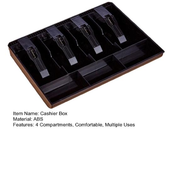 Pokladna Zásobník na peníze s kovovou sponou 4 přihrádky Pokladna Bezpečná peněženka Design Praktická výměna vložky do pokladny