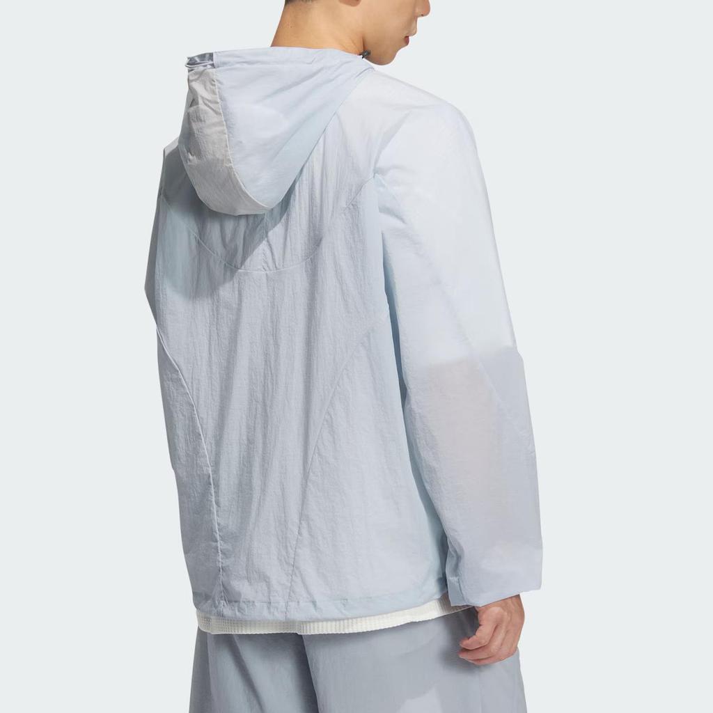 Adidas Fos Ss25 Full Zip Jacket, Unisex Comfortable Casual Blue Outerwear JZ8714