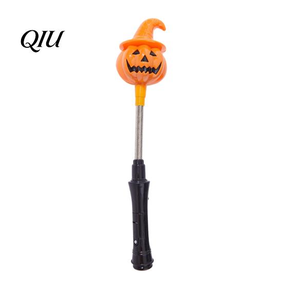 Flashing Halloween Light Party LED Glow Stick for Kids, Spooky Pumpkin Ghost Kids Safe Lighted Up Rod with Spring Holiday Favors Bendable Toy