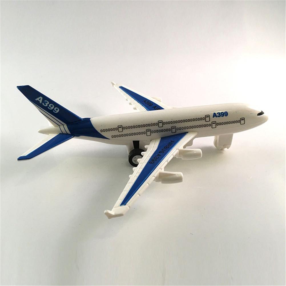 Plastic Air Bus Model Kids Children Pull Back Airliner Passenger Plane Model