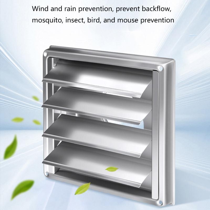 Stainless Steel Air Vent Duct Grill Air Outlet Square Vent Extractors Ventilation Cover Vent Exhaust Hood Outlet