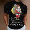 Funny Santa Claus Print Christmas T-Shirts 3d Oversized Tops Tees Mens Shirts Summer Holiday Casual O-Neck Male Harajuku Clothes