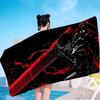 Berserk Guts Heißes Anime-Mikrofaser-Decke Schnelltrocknend Strandtücher Übergröße Druck Super Saugfähig Pooltuch Decke