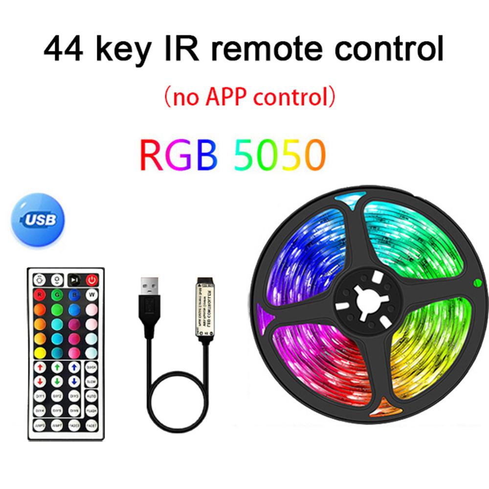 LED Strip Lights RGB5050 Bluetooth Control Led Ribbon Tape with 44 Keys Remote Lights Strip for Room Decoration TV Backlights