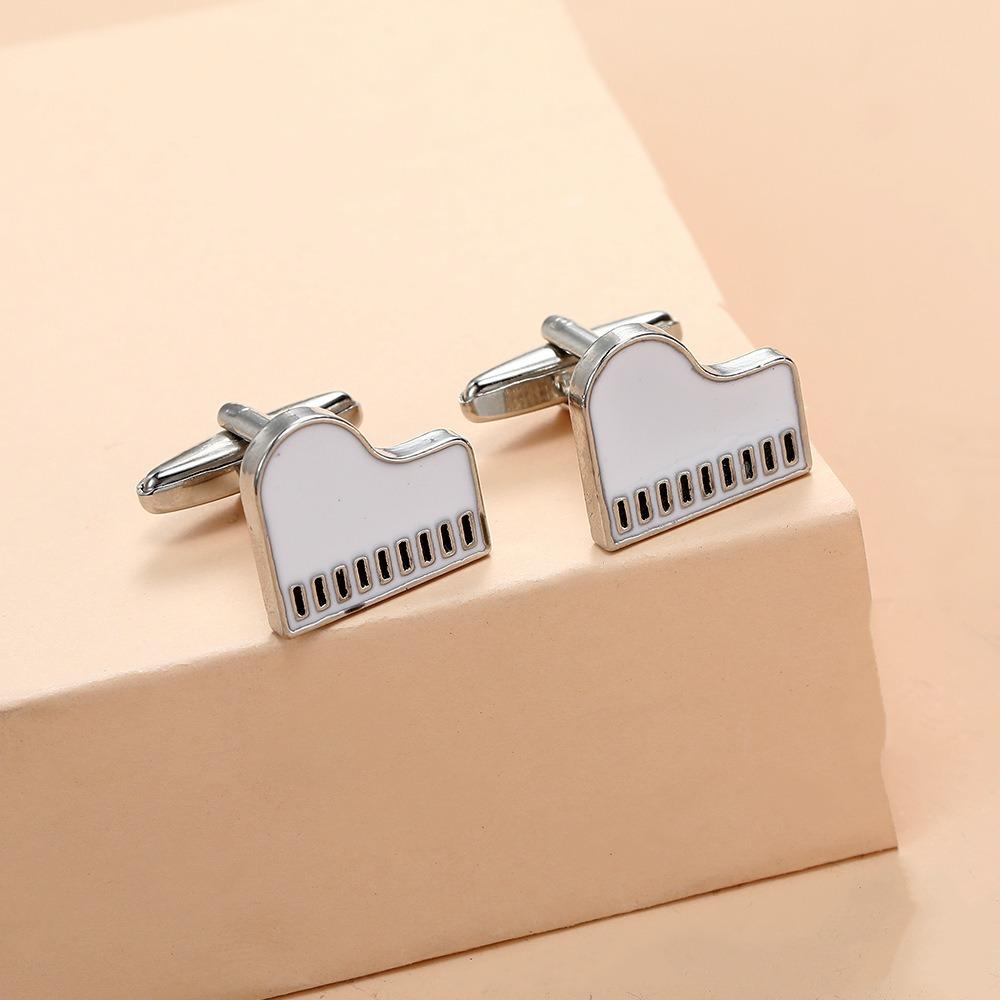 Piano Music Note Sleeve Button Drum Music Instrument Series Cufflinks  Concert Accessories