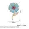 Women's Light Luxury Design Flower Inlaid Zircon Geometric Brooch Fashionable And Versatile Niche Design Brooch