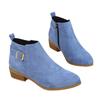 Winter new low-heeled Martin boots large-size fashion women's boots solid color low-top side zipper women's short boots