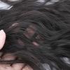 XUZOO Curly Hair Extensions, Band-Shaped Extensions, Twin Tail Wig, Ponytail Wig, Hair Extensions, Hair Extensions, Dance Recitals (Light Black)