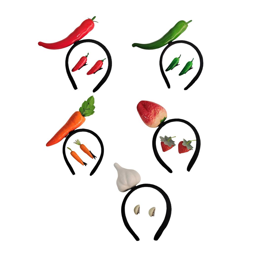 Szimulált Gyümölcs Zöldség Hajkarika Vicces Születésnapi Cosplay Halloween Fejdísz Női Divat Hajkiegészítők