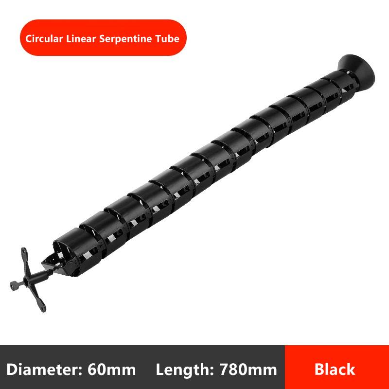 78Cm Wire Spine Cable Sleeve Workstation Snake Wire Organizer Under Desk Cable Wire Management Computer Cord Protective Tube