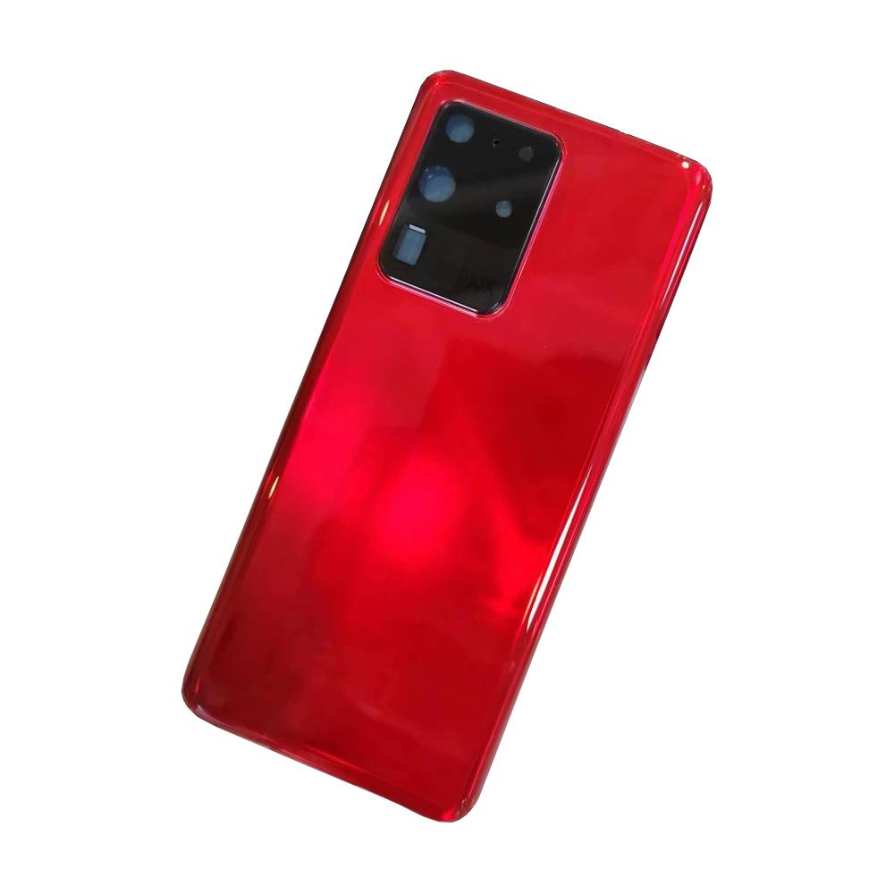For Samsung Galaxy S20 Ultra S20U G988F G988DS Glass Panel Battery Back Cover Housing Case Rear Dhesive Camera Lens