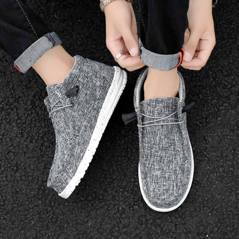 Herren Damen Slip-On Canvas Loafer High-Top Freizeitschuhe Atmungsaktiv Leicht Herbst Winter