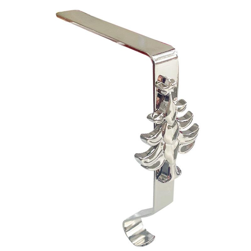 Strumpfhalter für Kaminsims Set aus 4 Stück, Wiederverwendbare Weihnachtsstrumpf-Haken, Beschädigungsfreier Xmas-Hänger für Kamin-Kaminsims Klemmständer Weihnachtsdekoration