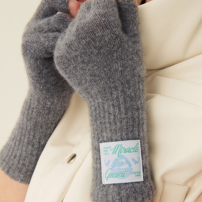 GOCORI FINGERLESS LONG GLOVES - GRAY