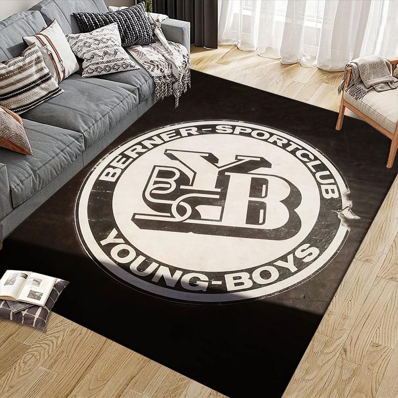 Young Boys Flannel Printed Carpet, Home Sofa Decoration for Living Room & Bedroom, Non‑Slip Play Flannel Floor Mat for Game Room