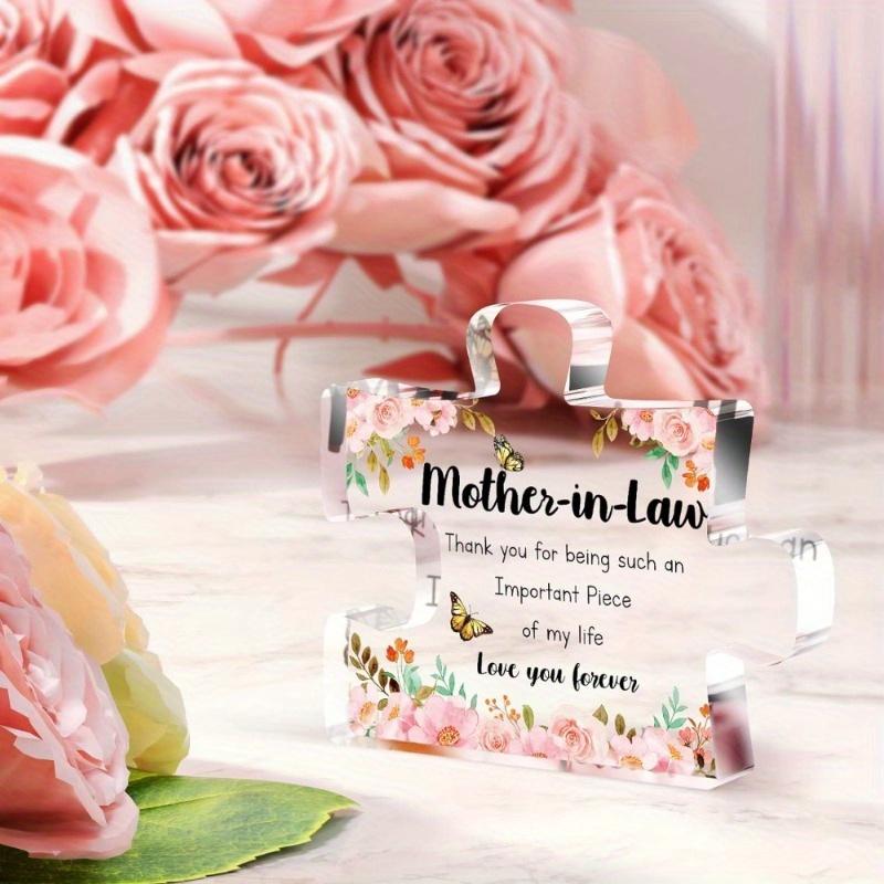 Prezenty dla Teściowej - Akrylowe Elementy Puzzle, Prezenty Urodzinowe dla Mamy, Najlepsza Rocznica Dnia Matki G