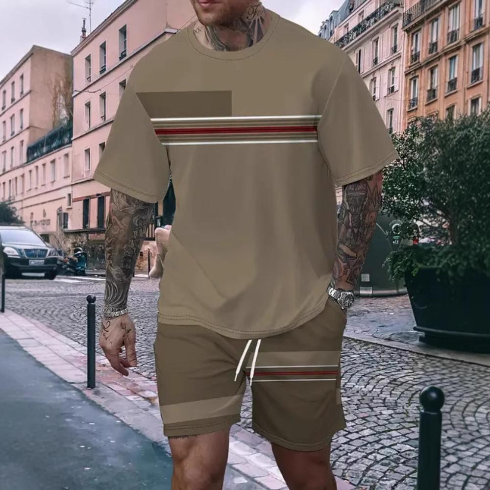 Casual Loose Sports Suit Fashionable Men's Versatile Short-sleeved Shorts Breathable Suit Comfortable Unisex Sports Clothing