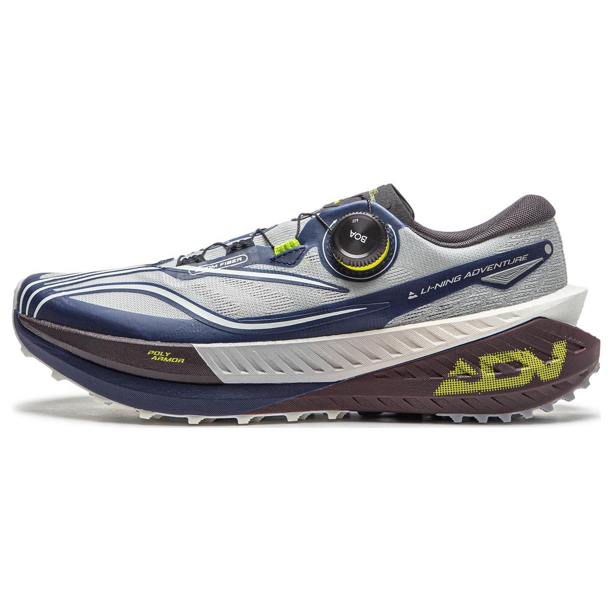 

Новые кроссовки для трейлраннинга LiNing DLU PRO с амортизацией, противоскользящие и износостойкие, с низким верхом, мужские, серо-синие ARNT001-5 42