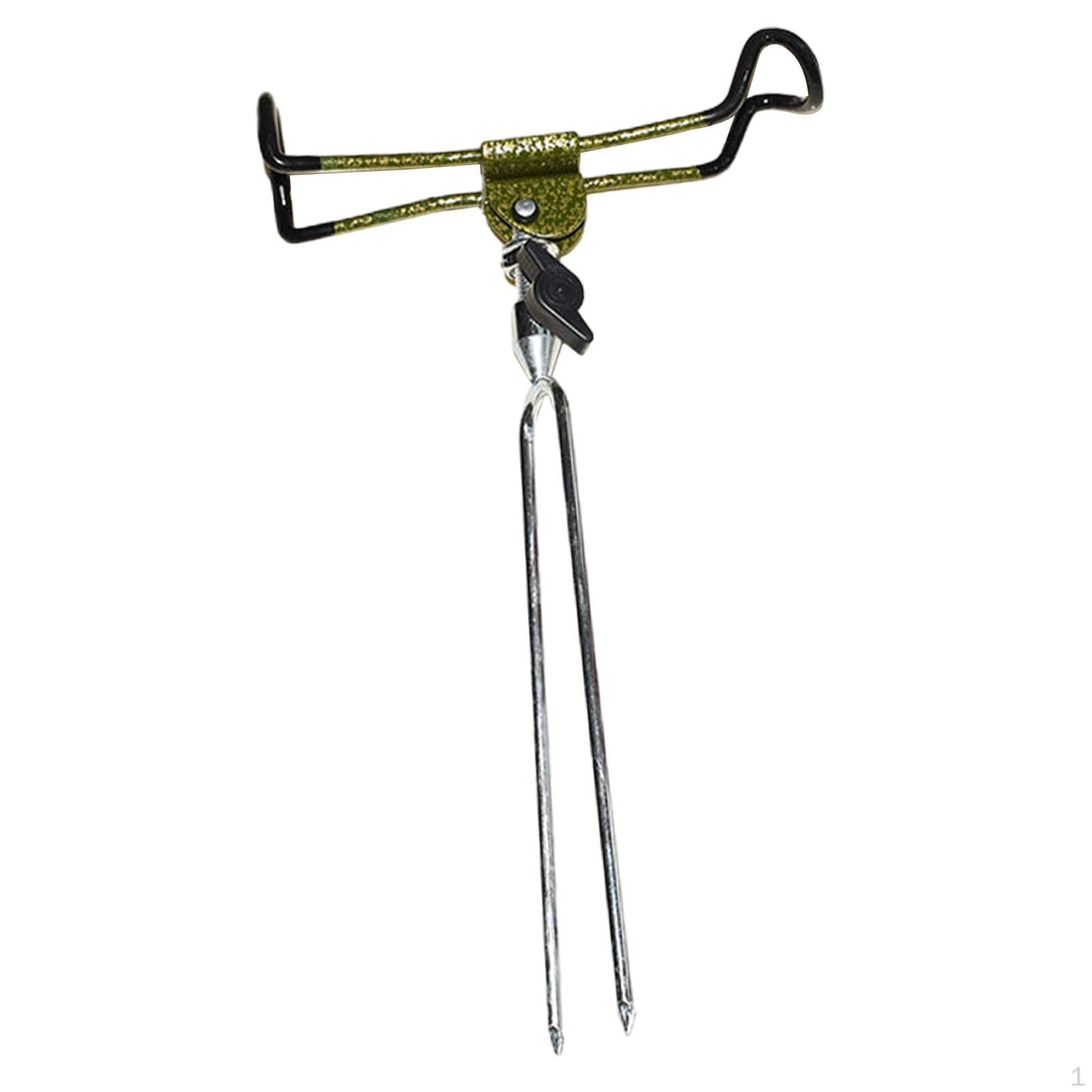 

Fishing Rod Holder Bracket Tool Durable Stable Pole Rack Stand Support Double Head