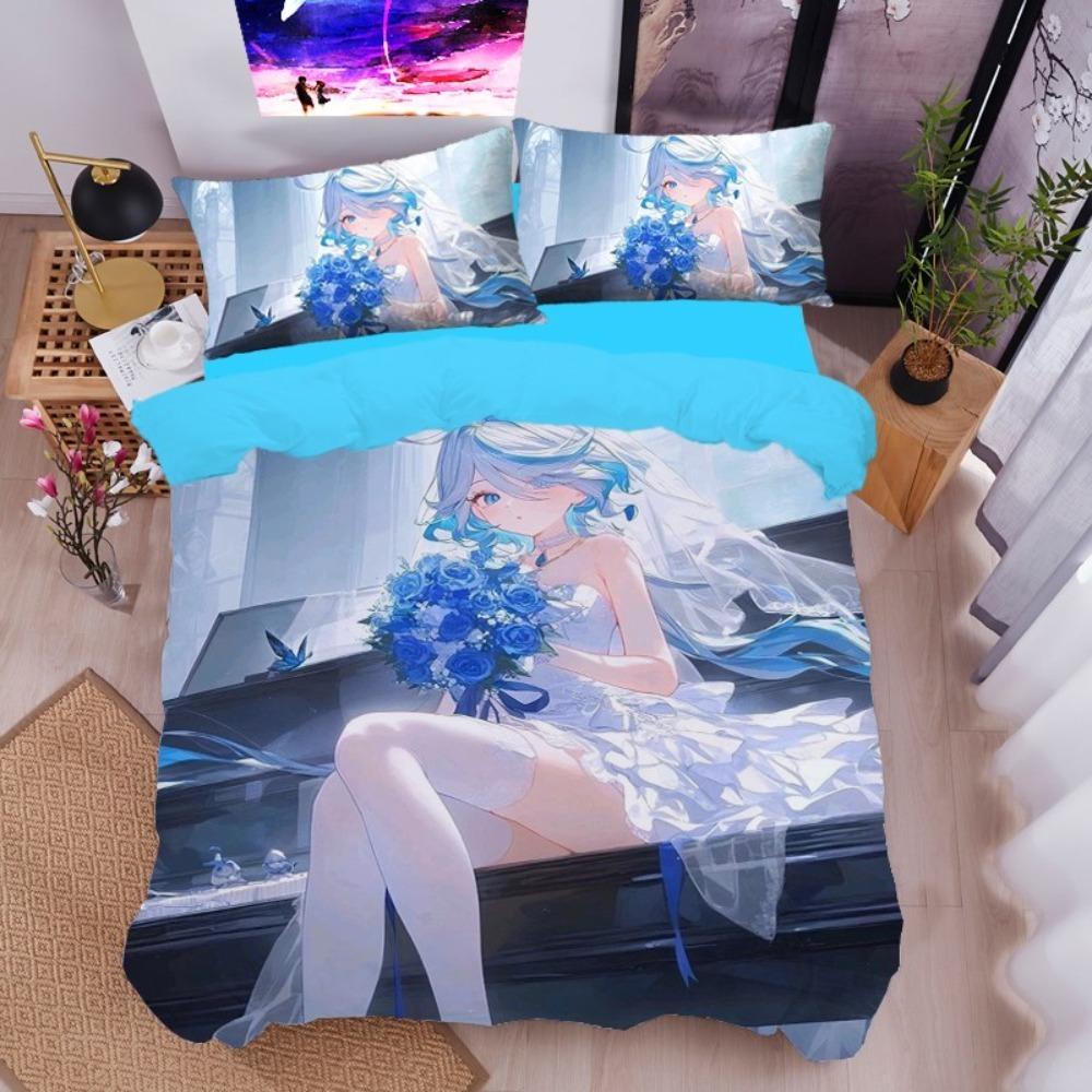 Anime-Charakter,Mikrofaser-Bettwäschesets,Kindergeburtstagsgeschenk mit Reißverschluss,Zimmerdekor,Bettbezug für Teenager,Erwachsene,Bettbezug