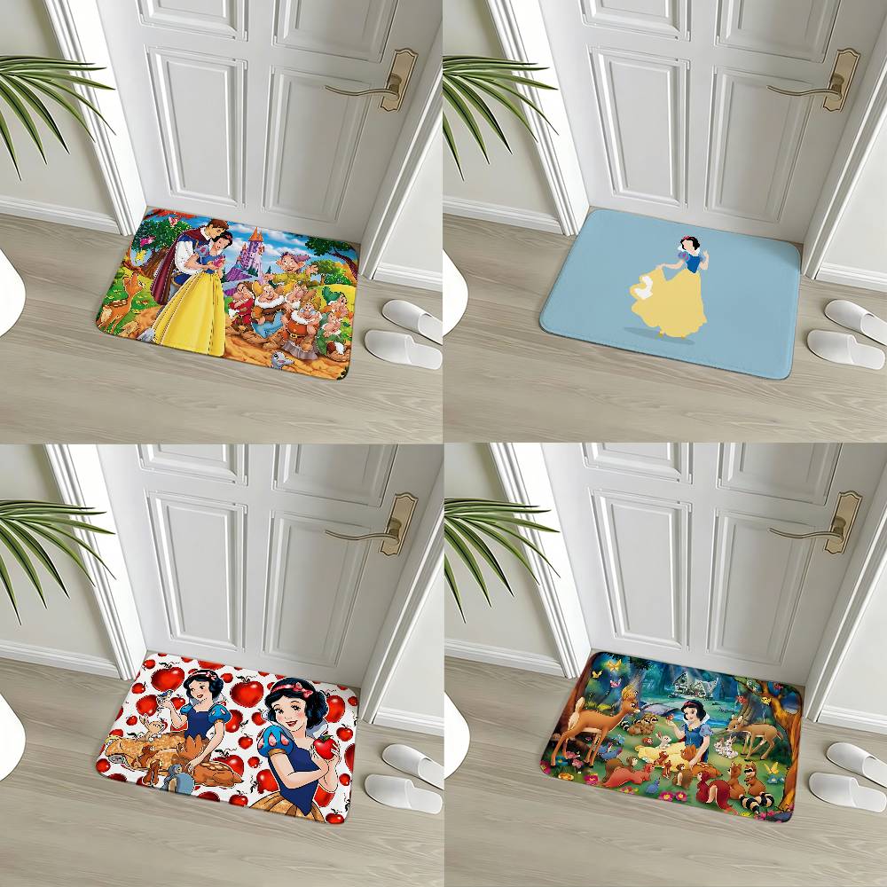 Cute S-snow W-White Carpet Bathroom Anti-slip Mat Door Mat Home Decoration Mat Entrance Door Mat Scratch-resistant Door Mat